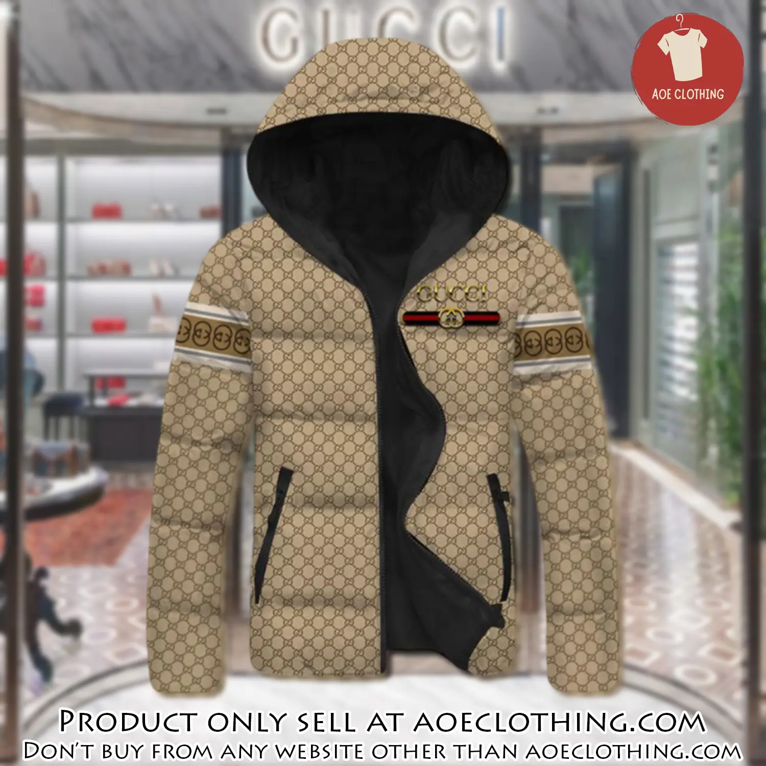 Gucci downfilled coat ultralight down jacket outdoor jacket warm outwear dfj1006 aoe2151791